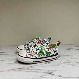 Converse All Star Dinosaur Adjustable Strap Slip On Shoes Kids Size 7